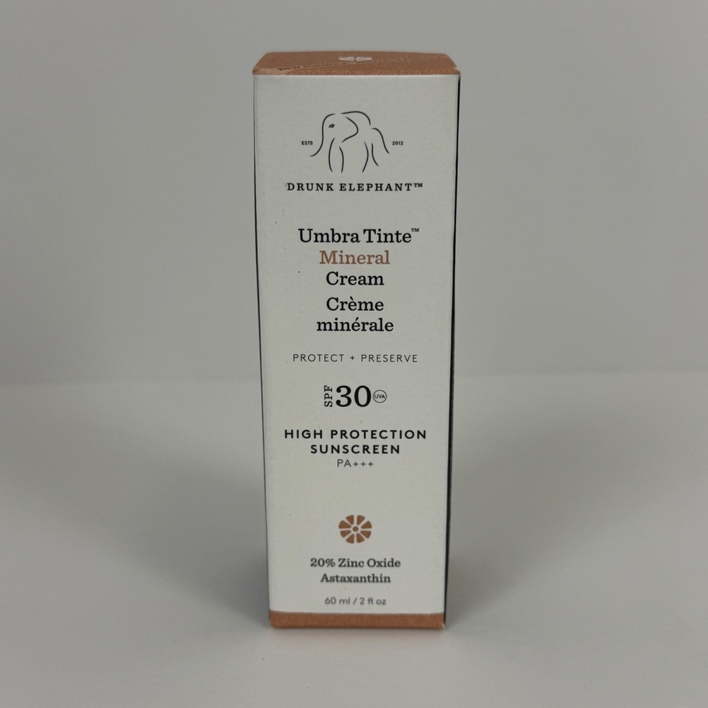Drunk Elephant Umbra Tinte Mineral Cream SPF 30 Tinted Sunscreen 2oz New Formula
